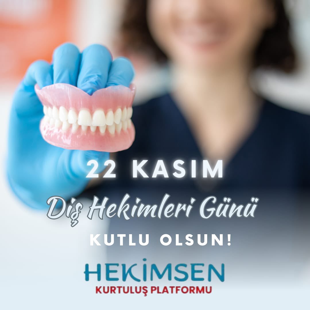 🦷 22 Kasım Diş Hekimleri Günü
Ağız ve diş sağlığının korunması için büyük bir özveriyle çalışan tüm diş hekimlerimizin bu özel gününü kutluyoruz.

Toplum sağlığının ayrılmaz bir parçası olan diş hekimlerimizin emekleri, fedakârlıkları ve mesleki sorumluluklarını takdir ediyor,