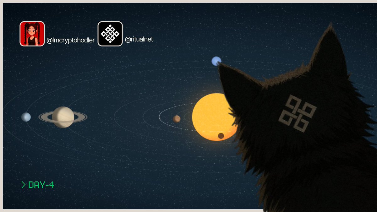 imcryptohodler's tweet image. My Day-4 entry for #Siggy on @ritualnet Across the multiverse, In this timeline.

&amp;gt; She is surprise after watching this space and try to figure it out where to go ? 
- Then she closely observe all those planets.

What Next, where she go ? - check again tomorrow ! 

I invite  Mr.…