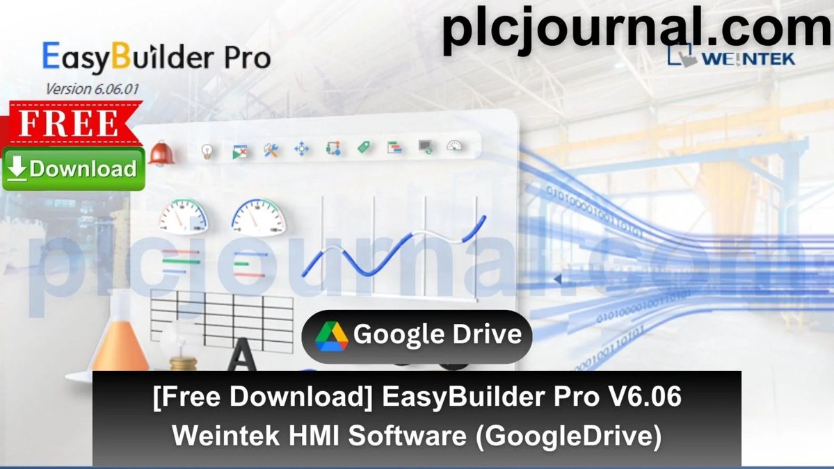 plcjournal's tweet image. Weintek HMI Programming Now Made Easier.
EasyBuilder Pro V6.06 — The new and popular version of Weintek HMI software
Completely Free Download (Google Drive Link)
HMI Design, PLC Communication, Trend, Alarm, Data Logging— All in one software. #EasyBuilderPro #Weintek #HMIsoftware