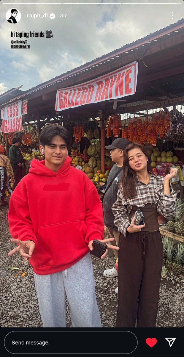 𝐈𝐍𝐒𝐓𝐀𝐆𝐑𝐀𝐌 𝐏𝐎𝐒𝐓 || Will and Bianca were spotted on Ralph’s Instagram story.

All the best on your tapings, <a href="/willashley05/">Will Ashley</a> and <a href="/biancadeveraa/">Bianca De Vera</a>! ✨️

#WillCa | #SaVic #LoveYouSoBad 
#WillAshley | #BiancaDeVera | #LYSB