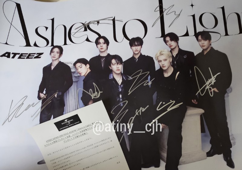 Ashes to Light 発売記念スペシャル特典 メンバー全員直筆サイン入り