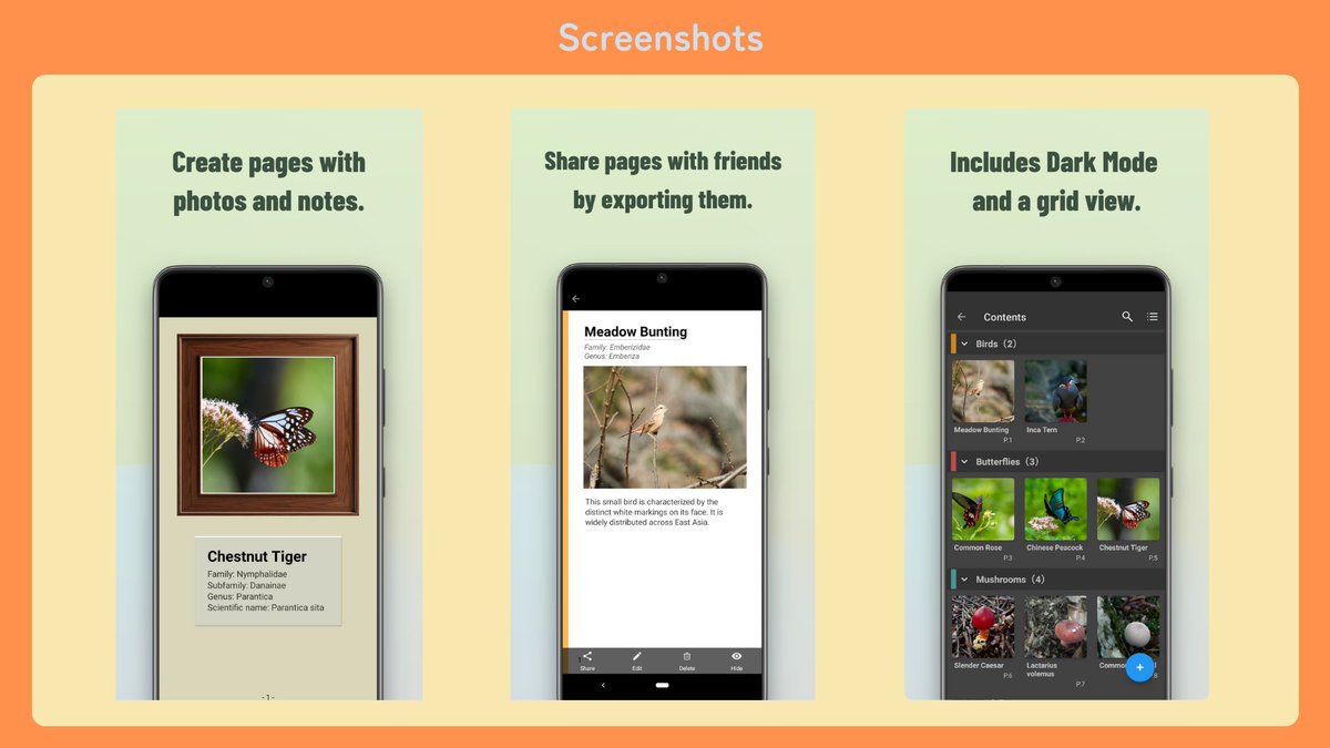 CollectBooksApp's tweet image. &quot;CollectionBooks&quot; lets you turn your hobbies, discoveries, and memories into a personal book.
Create your own personal guide and encyclopedia!

Download on Google Play:
play.google.com/store/apps/det…

#CollectionBooks #コレクション図鑑 
#Hobby #Plant #Mushroom #Insect #DIYBook