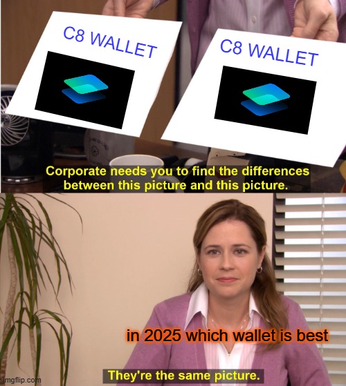cxz99990x's tweet image. When you ask which wallet is best in 2025, but the options are practically the same... 😅

@C8Wallet @cantor8t 

 #C8Wallet #CryptoWars #TechEvolution