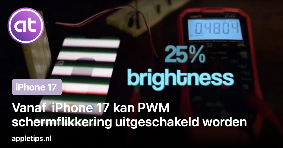 Vanaf de iPhone 17 is het mogelijk om die vervelende schermflikkering (PWM) uit te schakelen. Wat betekent dit voor jouw kijkervaring? 👀📱 - appletips.nl/pwm-schermflik…