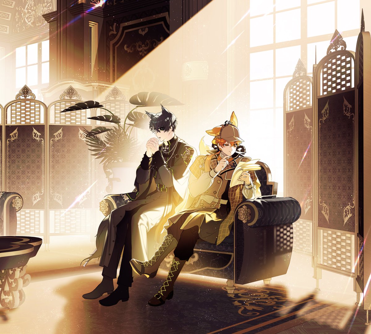 SSoldout_illust's tweet photo. <여우탐정 니노/늑대사제 로보 AU>

ep01. 응접실에서

그림은 딸에게 악마가 들렸다는 한 의뢰자의 저택 응접실에서
의뢰자 부부를 기다리는 장면이다

(이어지는 썰은 타래로)
(타래 보시고 제발 저랑 이 에유 덕질해주십쇼)

#요즘히피그림
#요즘로봇그림
#니노선데이
#로보프로스터
#스코시즘그림 https://t.co/A8uCoXxfiB
