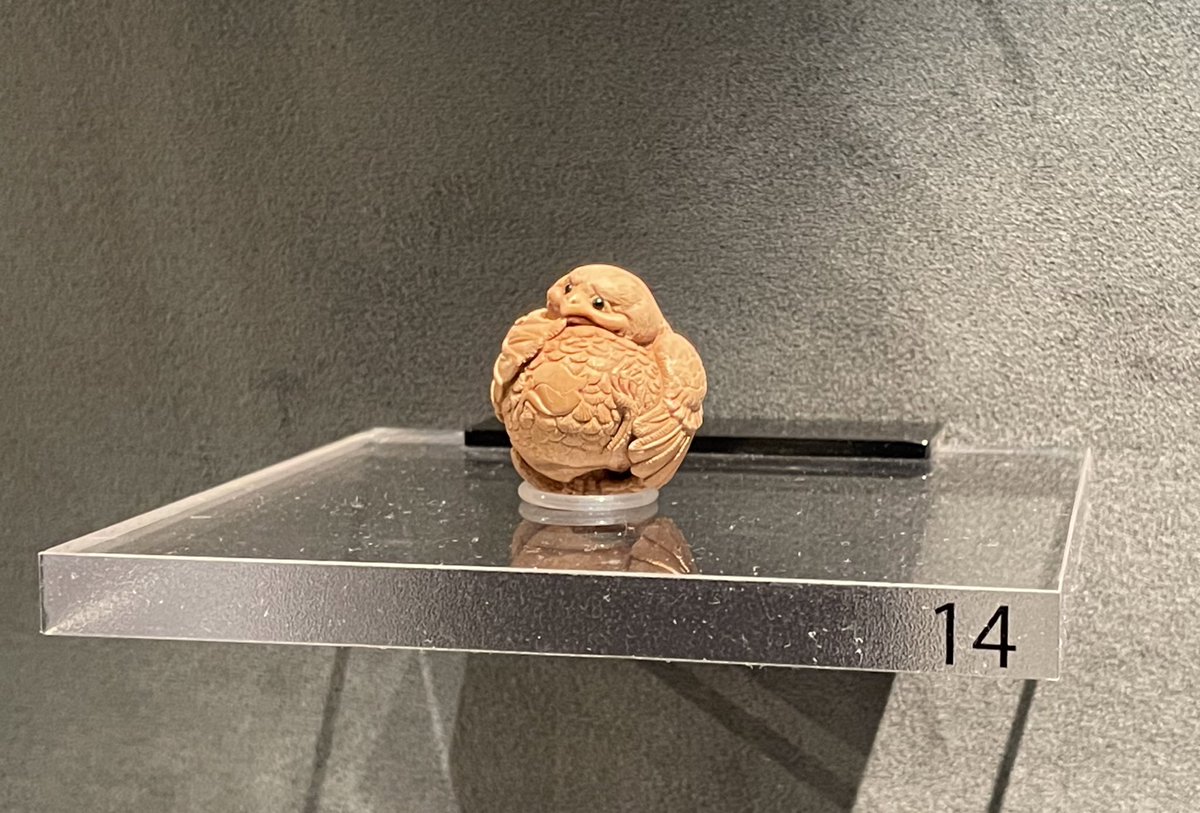 uenokuromon's tweet image. トーハクの高円宮コレクションの根付が新しくなってた‼️相変わらずどれも可愛すぎる🥰