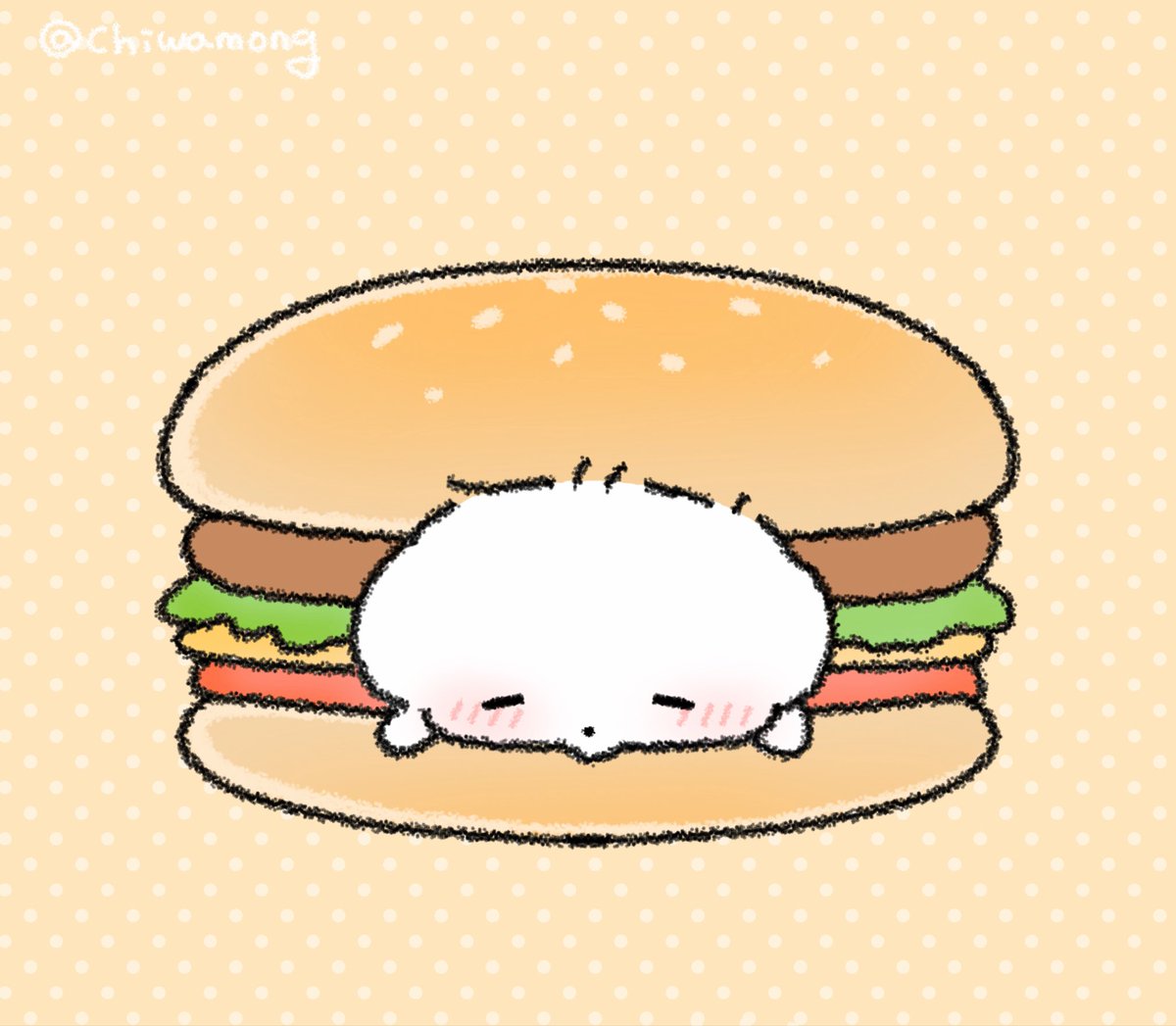 chiwamong's tweet image. 🐶🍔