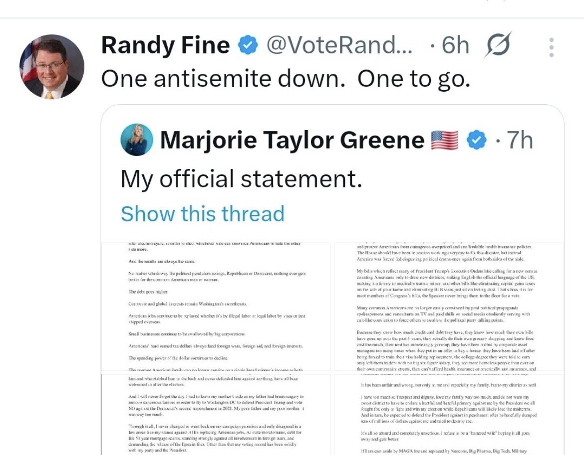 jakeshieldsajj's tweet image. Randy Fine is the enemy of America