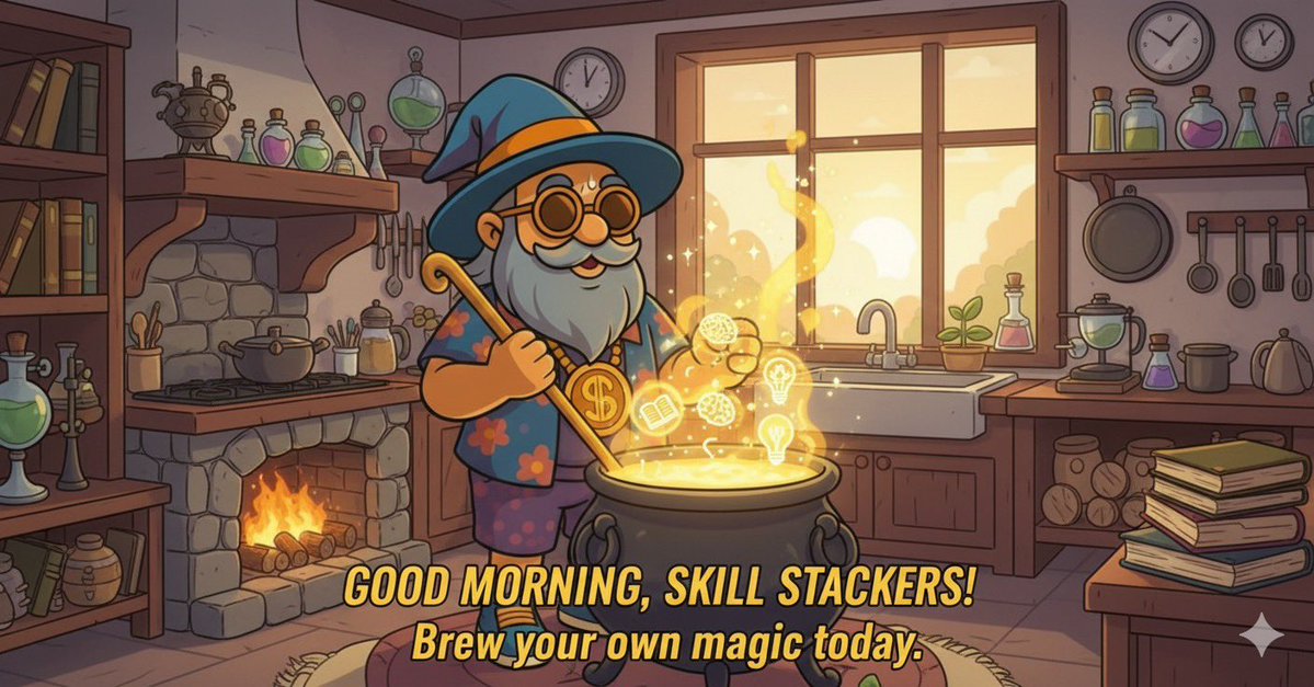 _Lateefahh's tweet image. GM Skill Stackers. Every new day @skillstkr is a fresh potion of potential. Stir in some dedication, add a dash of curiosity, and brew your next great skill. Let&apos;s make today&apos;s learning epic
#STKR #WeKeepLearning #SkillDevelopment