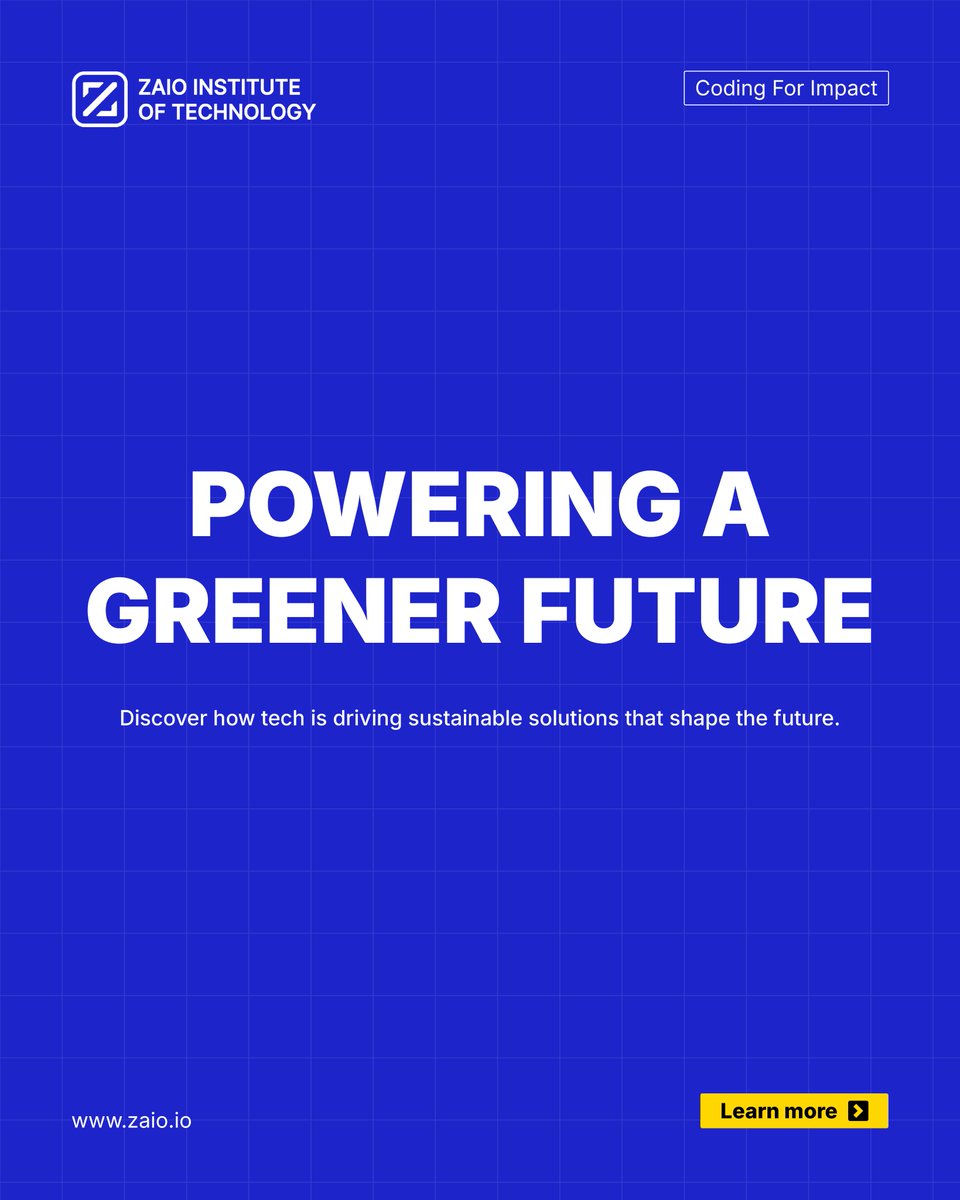 zaiotech's tweet image. Tech is helping shape a greener, more sustainable future. 🌱💡

The world needs skills that support innovation, efficiency, and climate impact, and tech is at the centre of it all.

A greener future needs tech talent.

#GreenTech #TechForGood #SustainableFuture #LearnToCode #ZAIO