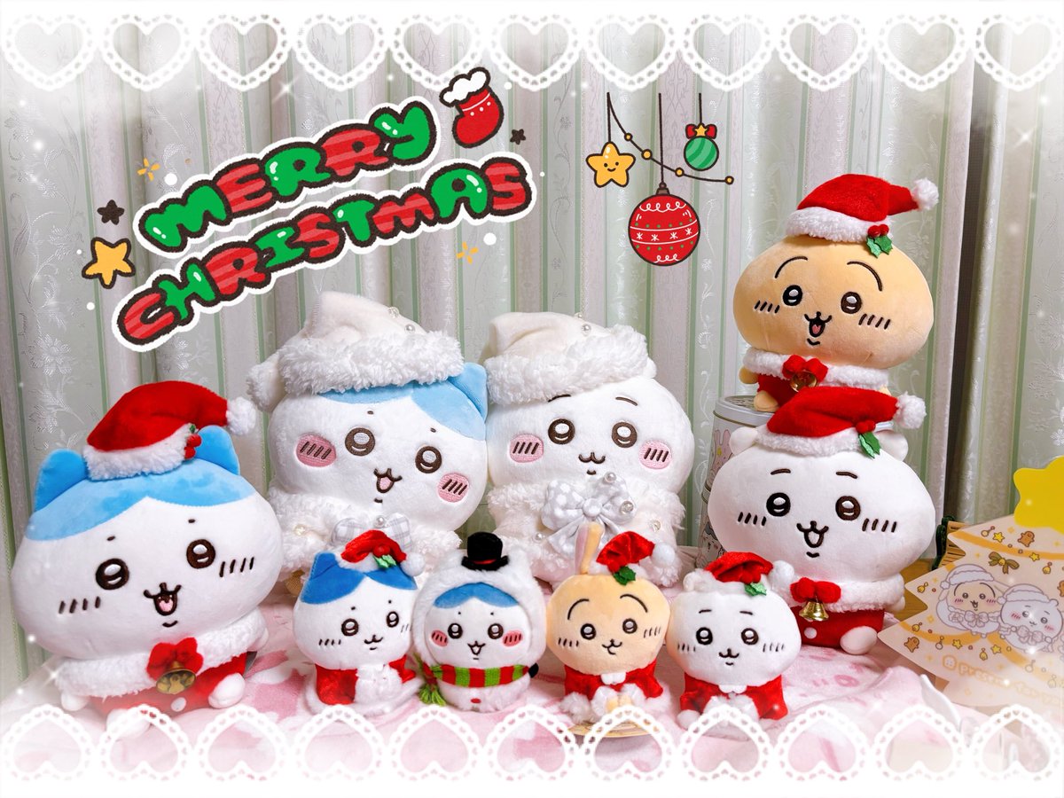 サンタさん達の大きさ比較〜🎄✨✨✨ まだクリスマスじゃないよ