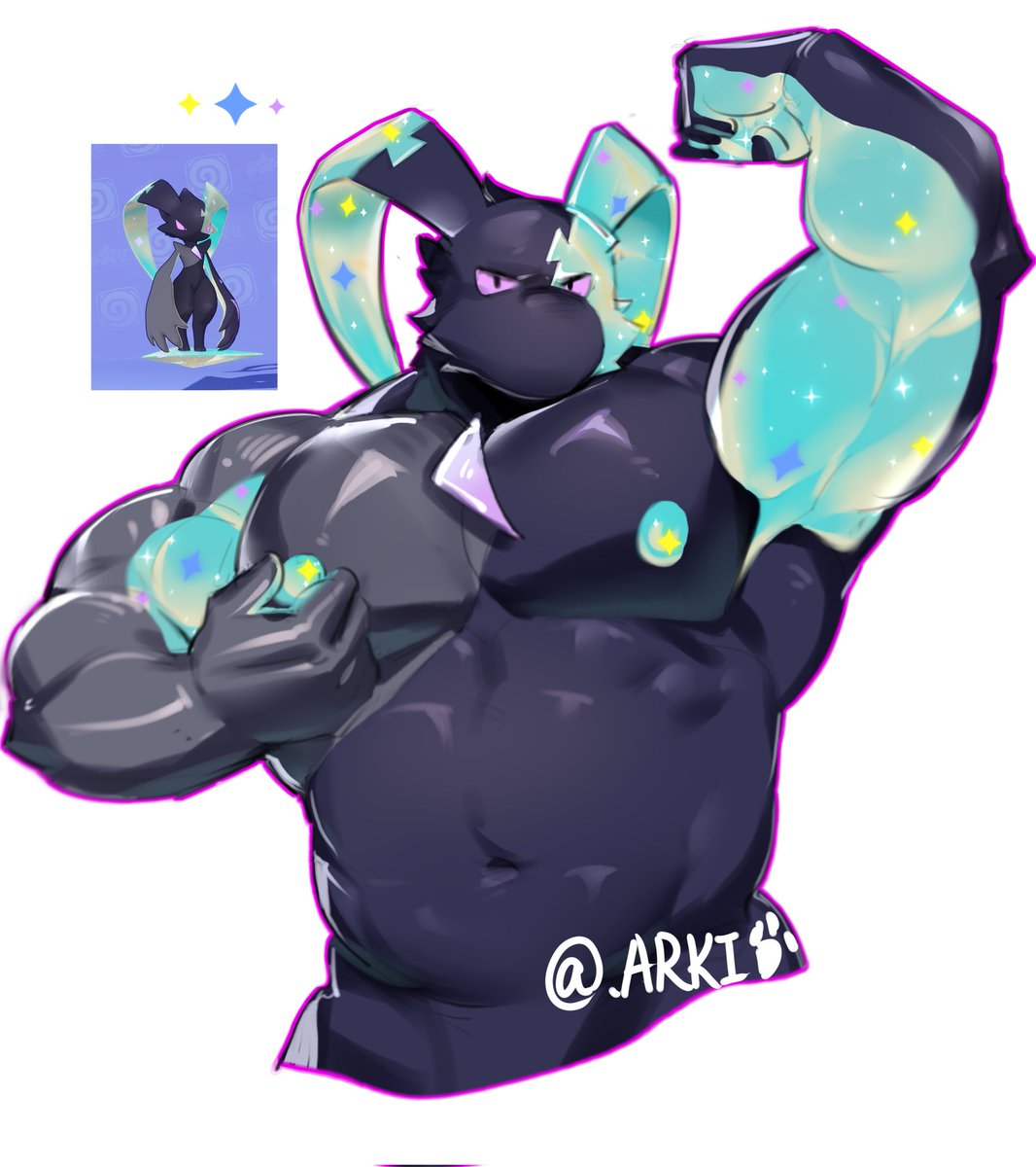 前几天抓到的，好美的异色，故画了xp