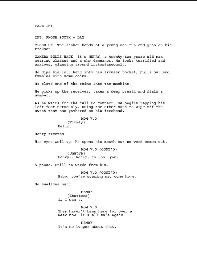 Fade_wera's tweet image. Screenwriting is not for the faint of heart!

#screenwritingtwitter