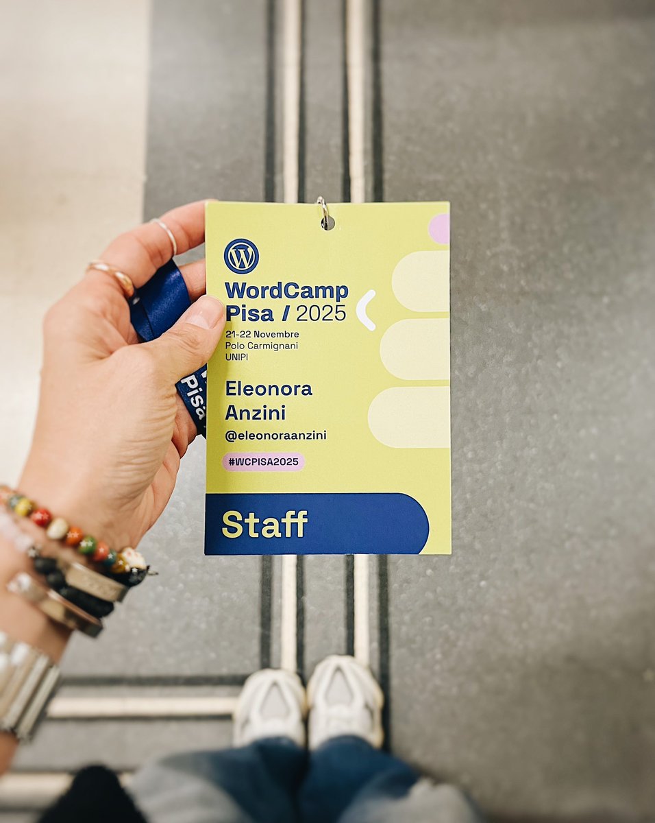 dogfacedboy's tweet image. WordCamp Pisa 2025 is here! Another WordCamp I organised as graphic designer 🎉

#wcpisa2025 #WordPress #WordPressCommunity