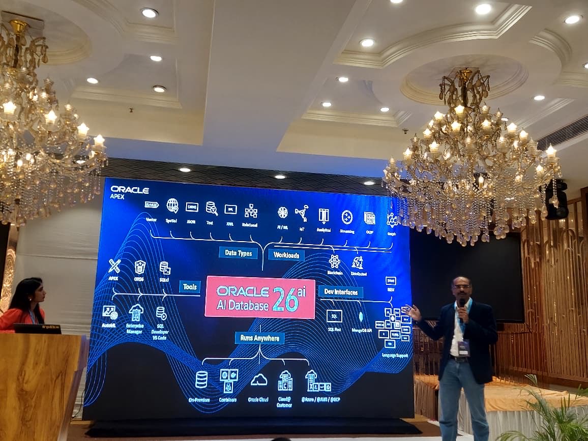 inoaug's tweet image. 🧩 Discover how Database 26ai is transforming development! Join Richard Dalvi and Kenvi Shah from 4i Apps as they showcase AI-driven productivity and modern app patterns that help developers build smarter and faster on Oracle. A must-see session! 🚀
#APEXAIDays #Oracle #AI