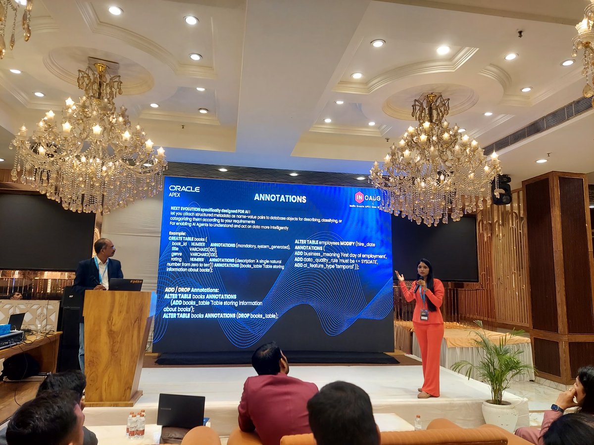 inoaug's tweet image. 🧩 Discover how Database 26ai is transforming development! Join Richard Dalvi and Kenvi Shah from 4i Apps as they showcase AI-driven productivity and modern app patterns that help developers build smarter and faster on Oracle. A must-see session! 🚀
#APEXAIDays #Oracle #AI