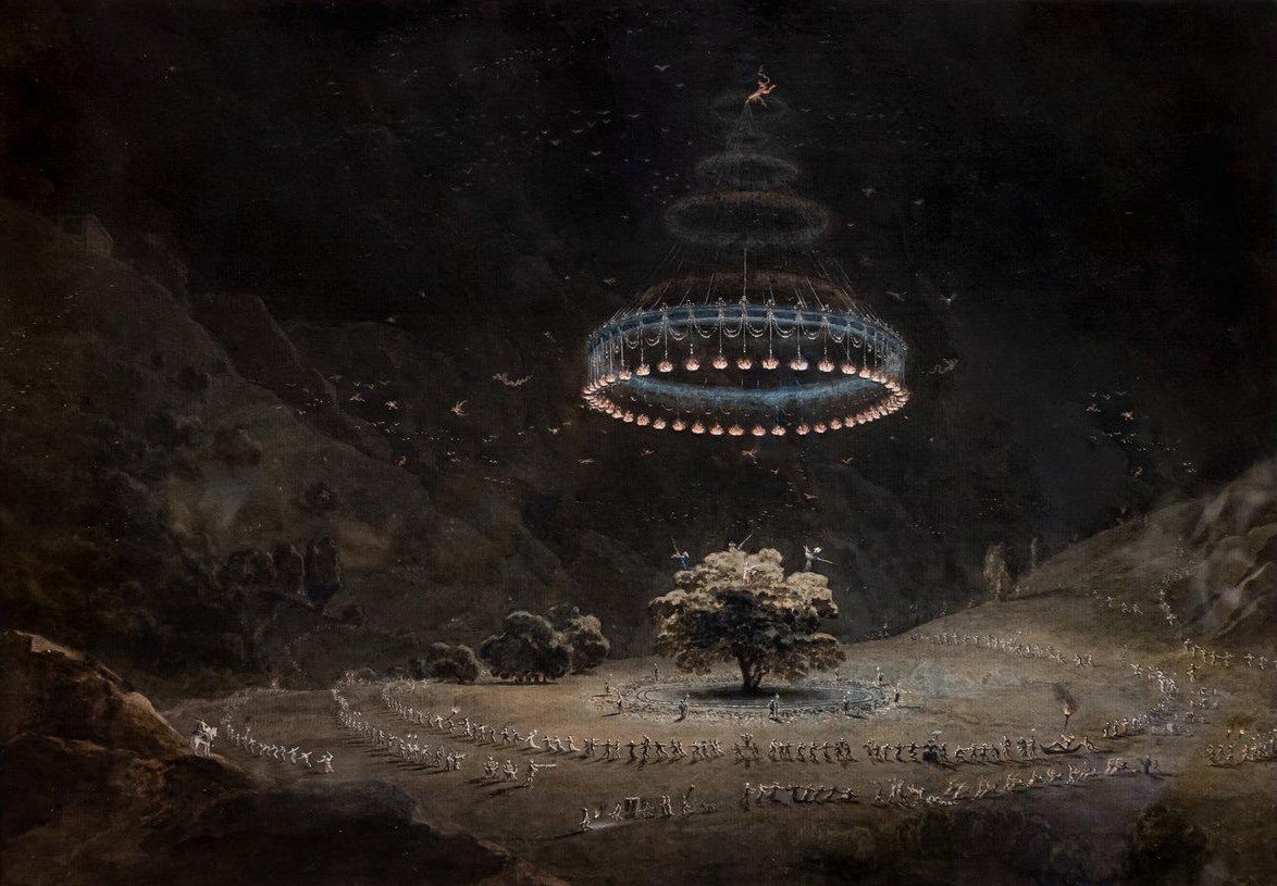 sovietsoleri's tweet image. One of my favorite paintings by Giuseppe Pietro Bagetti, “The Walnut Tree in Benevento,” 1826.