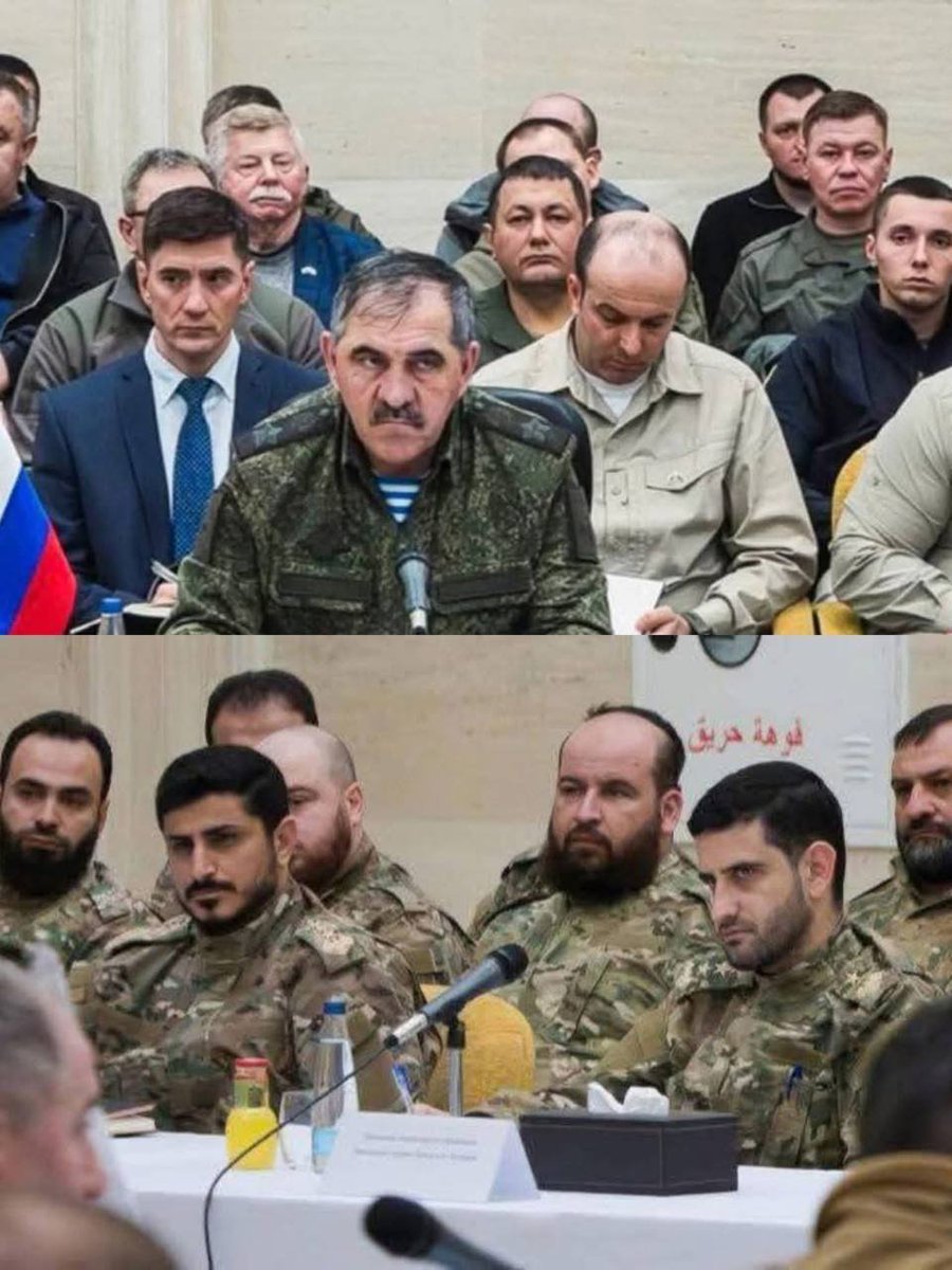 как проходили недавние переговоры между сирийской и российской военными делегациями можно понять по фотографии.
Евкуров - 👍👍👍