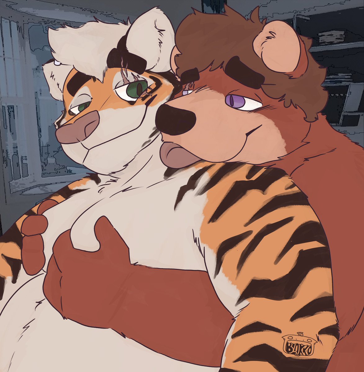 ai que amor esse casalzinho, que gay, amo demais

comissão pro querido do <a href="/raythegatito/">ray</a> 🎨

#furry #furryart #furrycomission #furryartwork #barafur