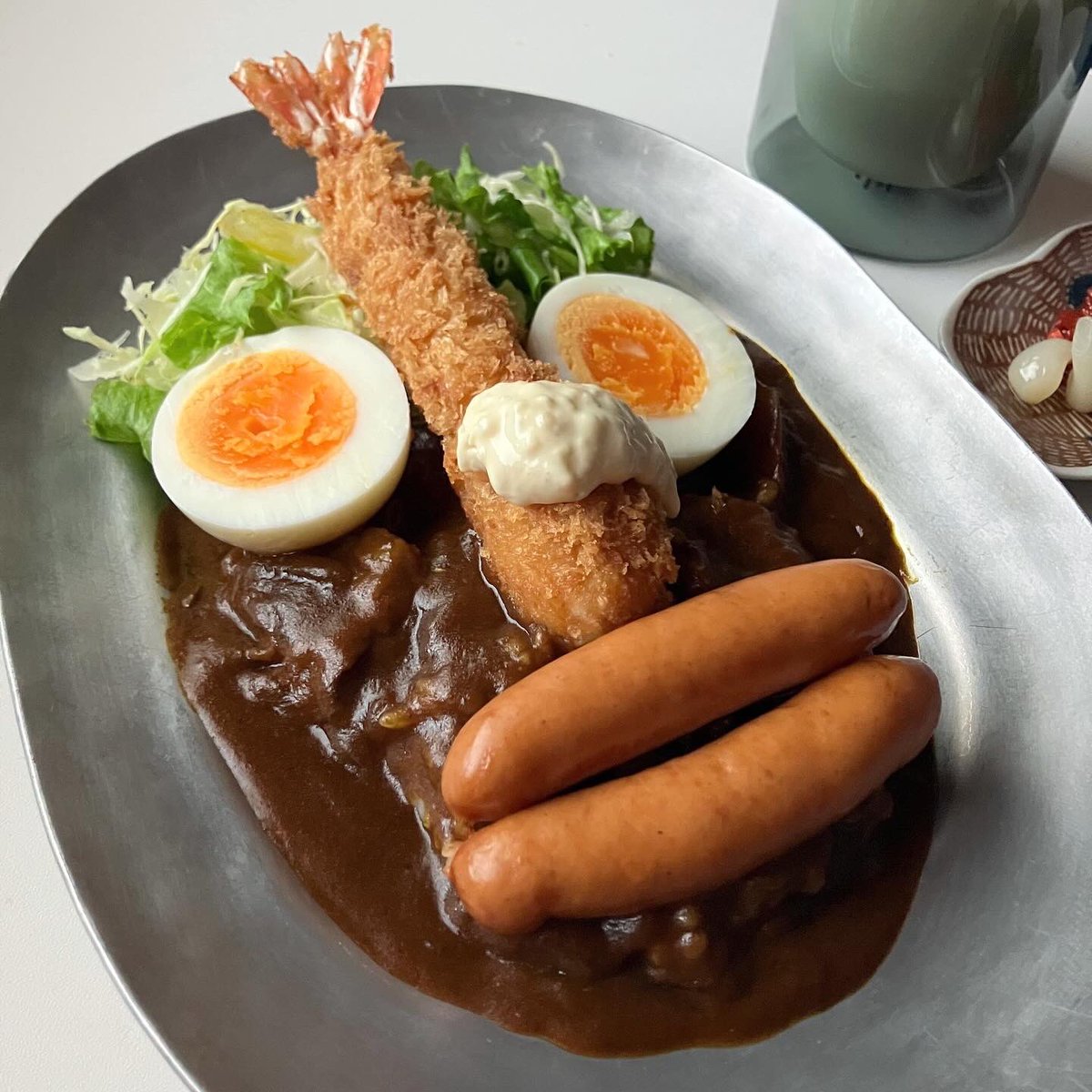 nekosyokudou's tweet photo. 晩ごはんは圧の強いカレー。 https://t.co/IpGvzeYbuM