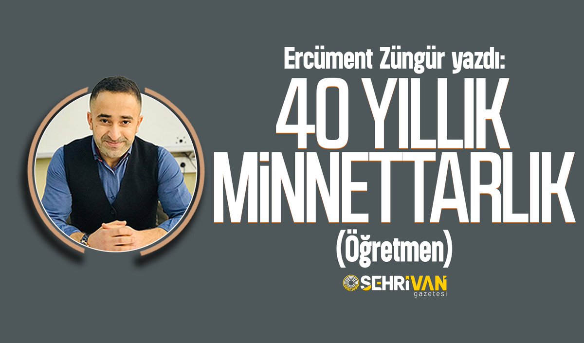 Ercüment Züngür yazdı: 40 yıllık minnettarlık (Öğretmen)

sehrivangazetesi.com/40-yillik-minn…
<a href="/ZungurErcument/">Ercüment ZÜNGÜR</a>