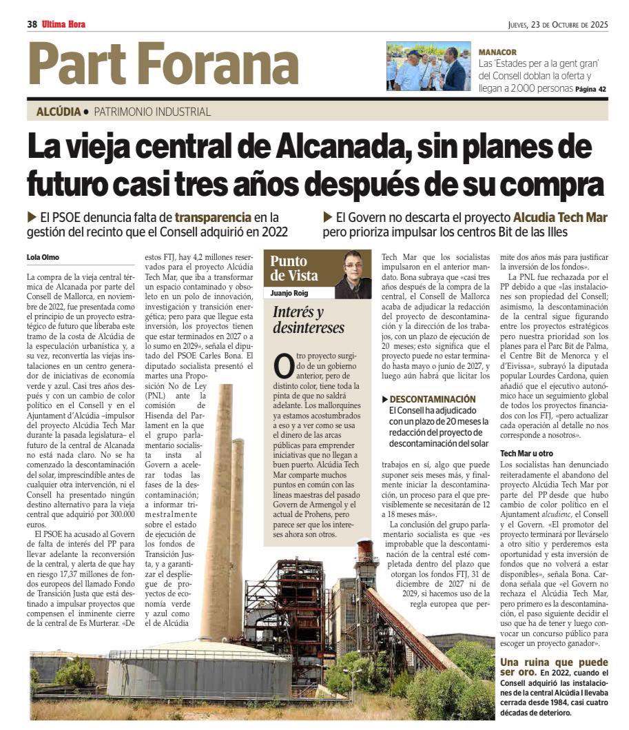 Sense projecte, sense avanços, sense iniciativa, sense fer feina i sense saber què fer.

Amb PPVOX un altre oportunitat perduda per Alcúdia.