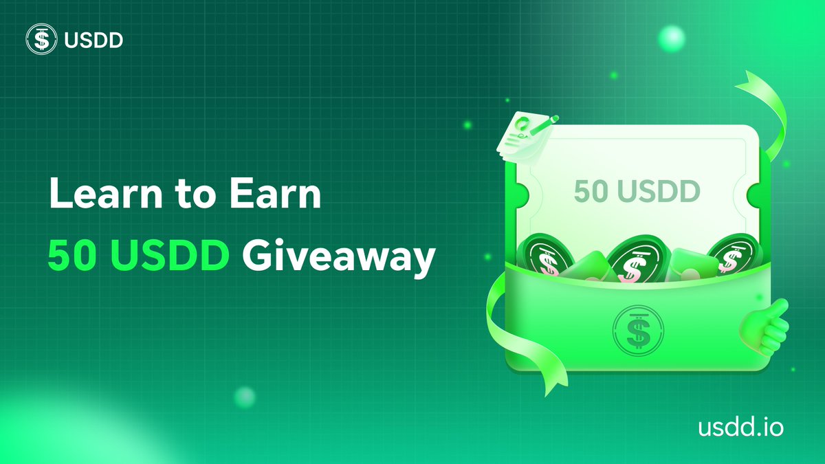 usddio's tweet image. 🎓 USDD Learn to Earn: How Do I Earn Yield with USDD?

Despite market volatility, USDD delivers stable yields through transparency, strong reserves, and a balanced yield model. 💪

🎁 5 winners | 10 USDD each
📘 Learn, answer, and earn
✅ RT &amp;amp; tag 3 friends…
