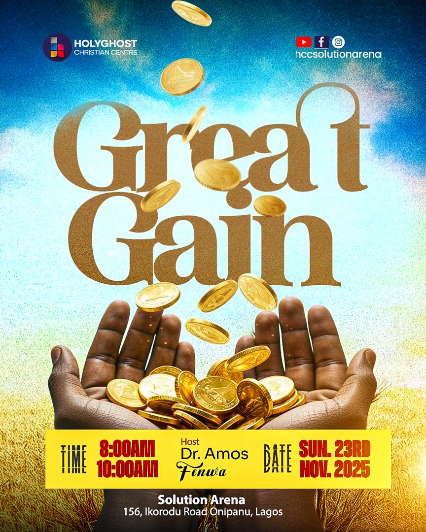 hcchq's tweet image. Get ready for GREAT GAIN!

This Sunday, God is set to release divine increase, supernatural opportunities, and unusual favour upon every area of your life. 

Your hands will not be empty  they will overflow with God’s goodness. 

Come expecting. Don’t miss it!

 #hccsolutionarena