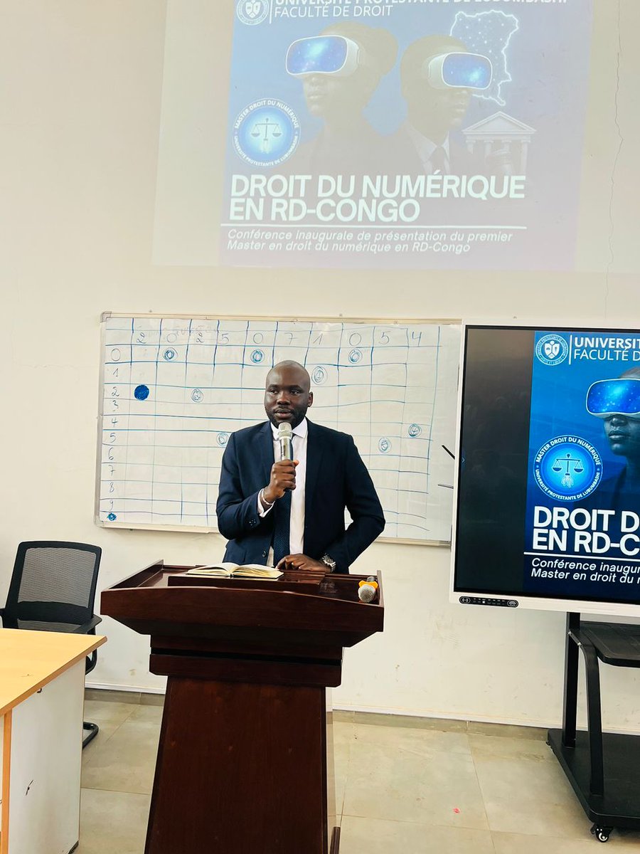 Ibandagrace's tweet photo. #Sciences: Conférence inaugurale/ Master en Droit du Numérique (UPL)
Un moment fort pour la Faculté de Droit, la séance inaugurale du Master en Droit du Numérique, animée par le Dr @Kandolo_ ,l’un des initiateurs de ce programme et Chef de département.
La présence de Maître #Johnny_LUNDA a également donné un relief particulier à cette rencontre, confirmant l’importance stratégique de cette nouvelle filière pour la formation des juristes de demain.
Une ouverture inspirante, qui marque officiellement le début d’une aventure académique résolument tournée vers l’avenir numérique de la RDC.
@droitnumCD @KANDOLOFelix @econonumerique @zlecafrica @AFRICA24TV @ReutersAfrica @wembi_steve @Katsuva_R @SADC_News