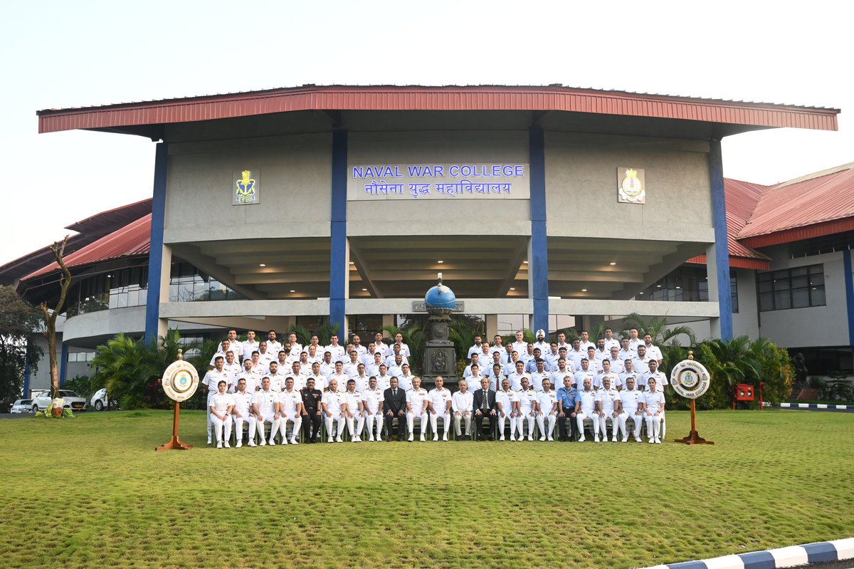 InNwc's tweet image. The Valedictory Function of NSTMC 32 held at #InNwc.
Chief Guest VAdm K Srinivas, DGNP (Vzg), exhorted officers to apply their professional  learning towards addressing operational challenges with enhanced efficiency and effectiveness. 

66 graduating officers including two…