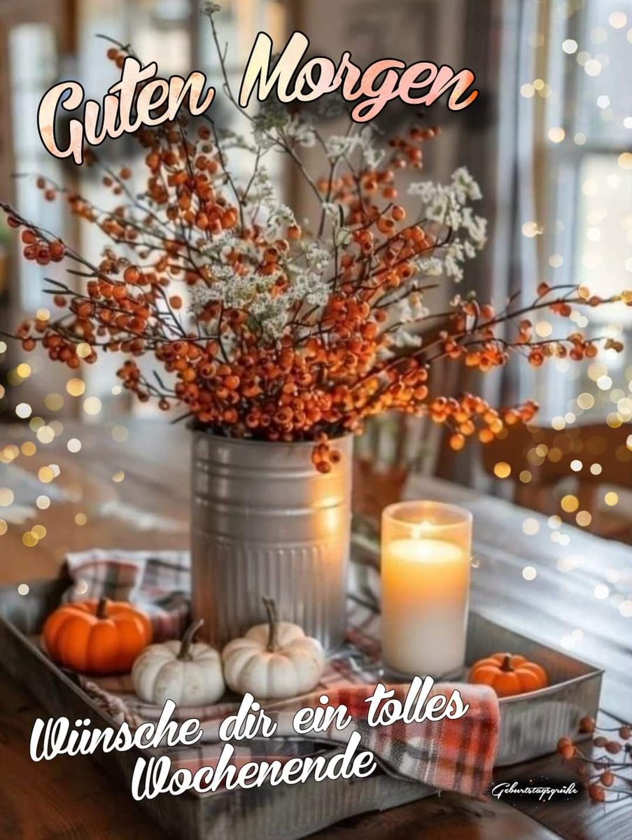 Guten Morgen Ihr Lieben!☕😘
Genießt das Wochenende, lasst es Euch gut gehen und habt viel Spaß!👍
Liebe Grüße und bis später! 👋🍁🍂❄️