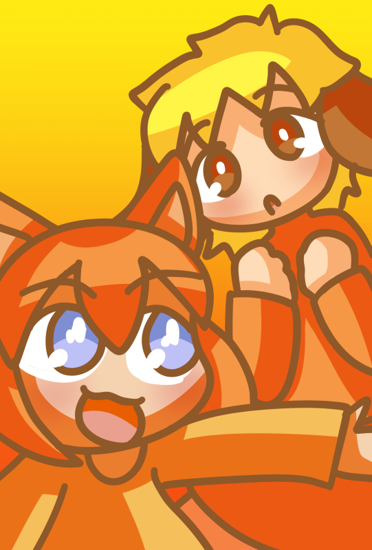 sdlk_uchinoko's tweet image. 今回はせい（上に乗ってる猫）と真（下で乗られてる犬）を描きました
数日前に「わんわんにゃんにゃんの日」を知ったので描くしかないと思いました

引用元の絵では動物感というかマスコット感強めの姿で描きましたが普段の姿でも描いていたので貼っておきます