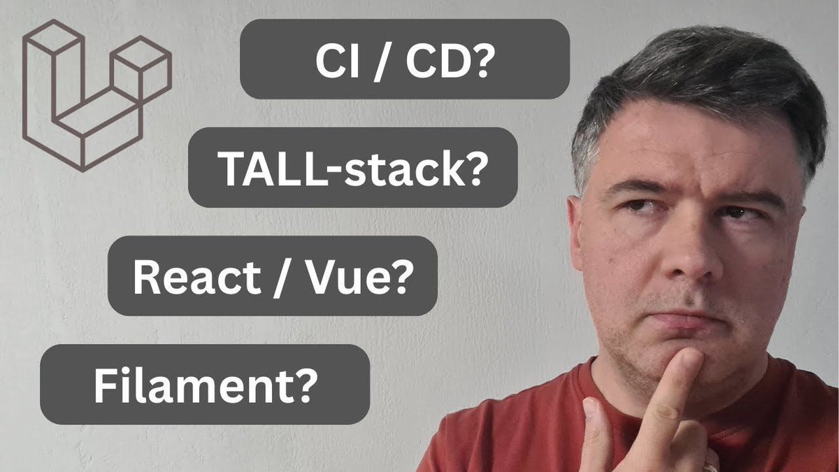Mi nuevo video.

 ¿Qué necesitan aprender los desarrolladores de Laravel? (Edición de noviembre de 2025)
 https://t.co/5