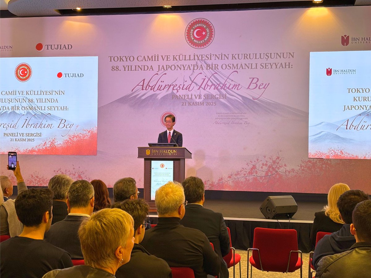 Büyükelçi TAMURA Masami’nin mesajı:
21 Kasım'da, İstanbul'da İbn Haldun Üniversitesi'ni ziyaret ederek Abdürreşid İbrahim Bey ile ilgili bir serginin açılışına katıldım. (...)