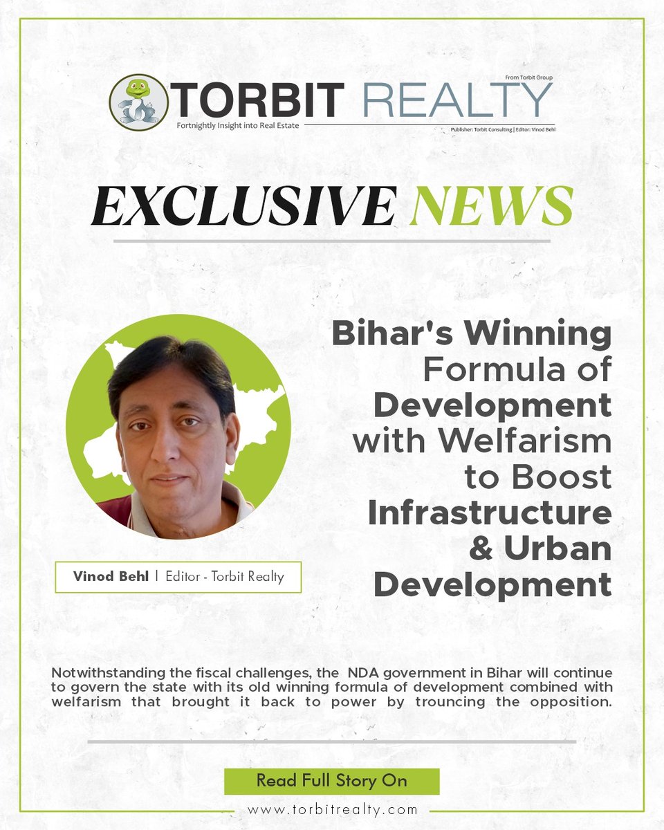 torbitrealty's tweet image. In this detailed analysis by @VINODBEHL, he breaks down how this balanced approach is shaping the Bihar’s future.

👉🏻 Click to read the full article on torbitrealty.com/bihars-winning… 

#InfrastructureGrowth #UrbanDevelopment #BiharUpdates #TorbitRealty