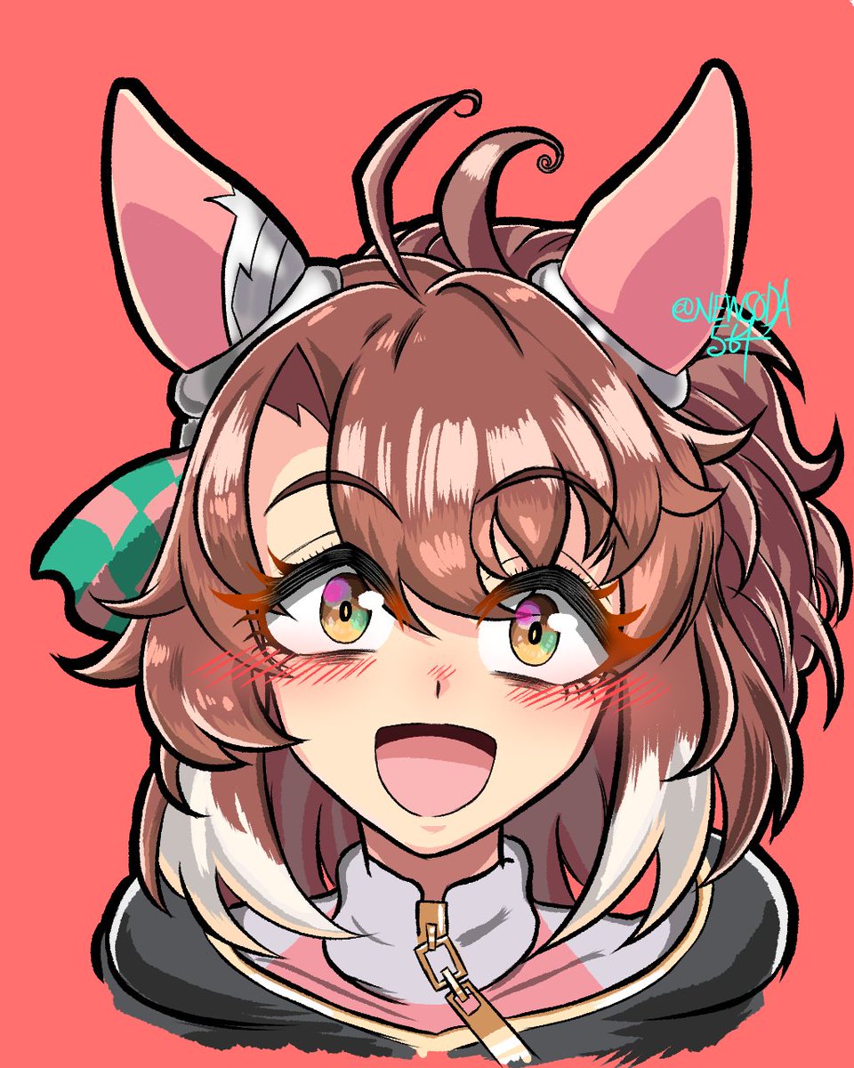 #フォロワーさんの推しが描きたい 
ウマ娘よりダンツフレームちゃん‼️
おめめが凄く可愛くできました💕