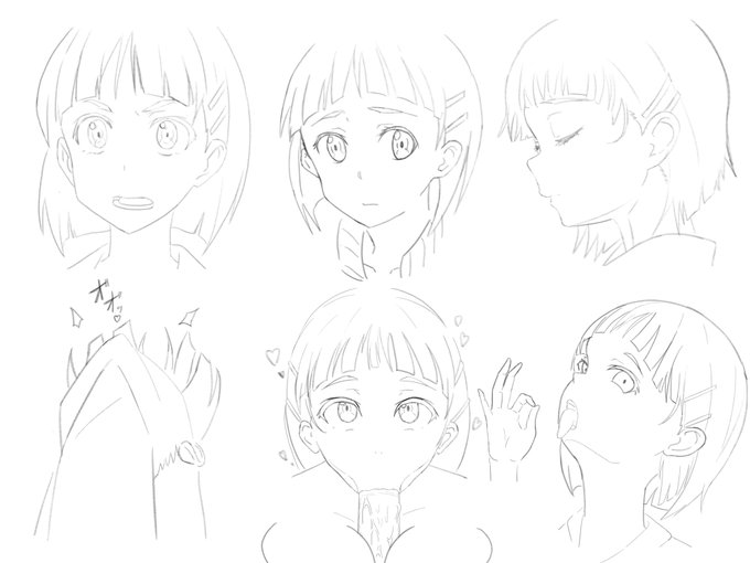 次回製作のゲームの練習絵
上段左はトレスで残り2つは模写です
下は色々練習…あおりはムズイっす 