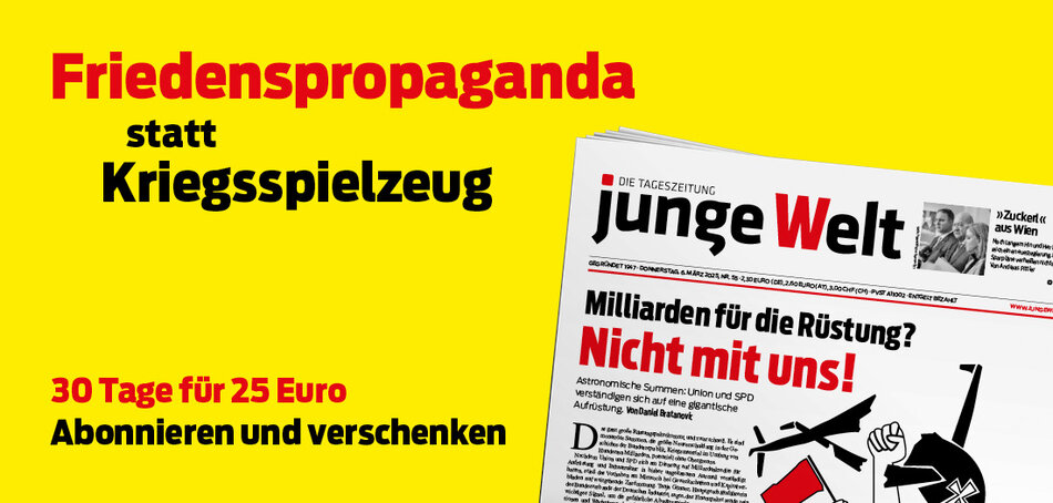 jungewelt's tweet photo. Die junge Welt ist eine Zeitung, die sich ihren Leserinnen und Lesern verpflichtet fühlt, die der Kriegspropaganda etwas entgegensetzt, die die Perspektiven und Interessen der arbeitenden Klasse einnimmt.

https://t.co/TDw1UKW6Ee https://t.co/ZzlqgEjsfa