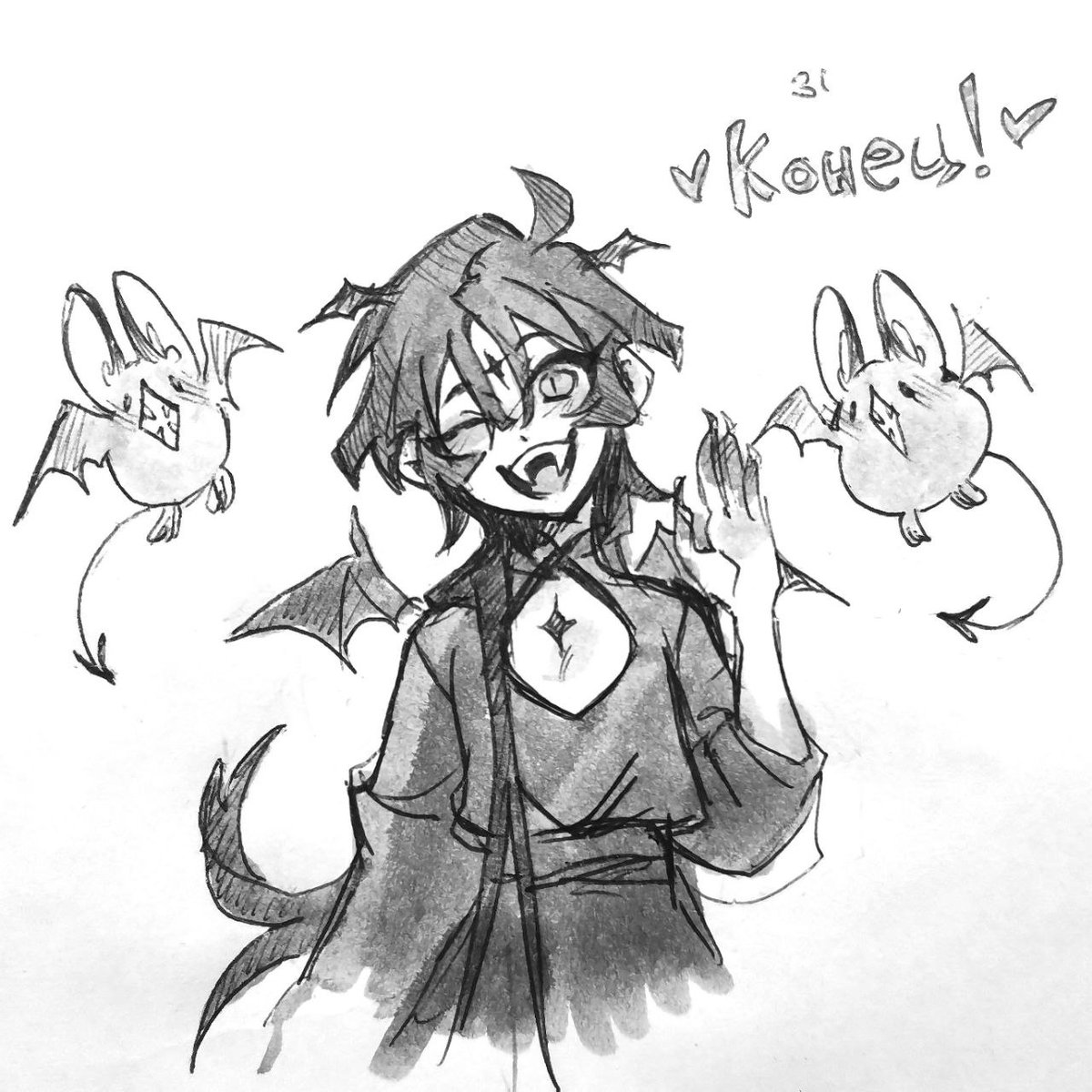 atsu0002011's tweet photo. #inktober #inctober2025 part 7
The end https://t.co/0lBJavRsLx