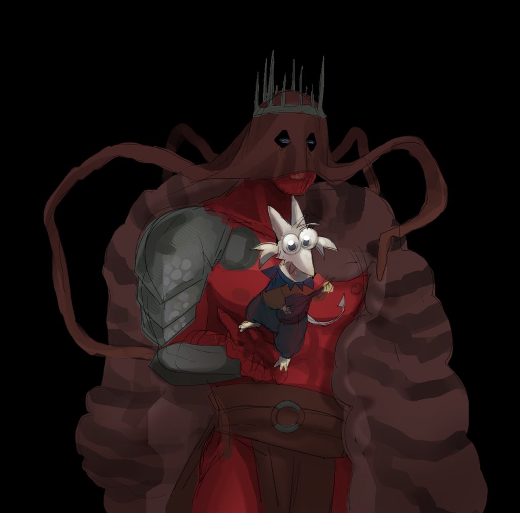 mukagu1's tweet image. Dark fantasy AU.. 🥩🦴 #konigcod #könig