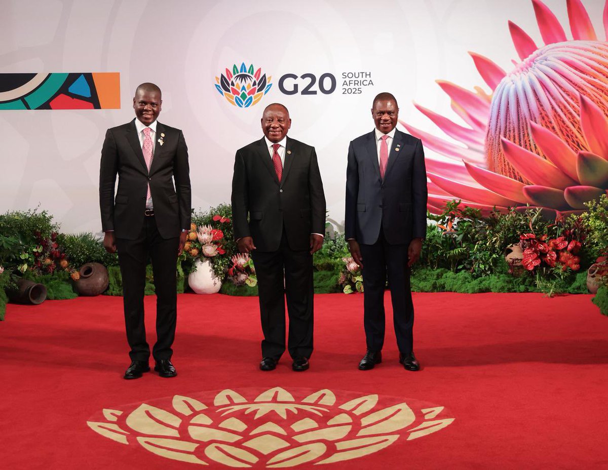 PMashatile's tweet image. Our Presidency is grounded in the philosophy of Ubuntu, which reminds us that our fates are intertwined and that collective progress must underpin global governance. This principle shapes our agenda and informs our deep engagement with the AU, African institutions, and fellow G20…