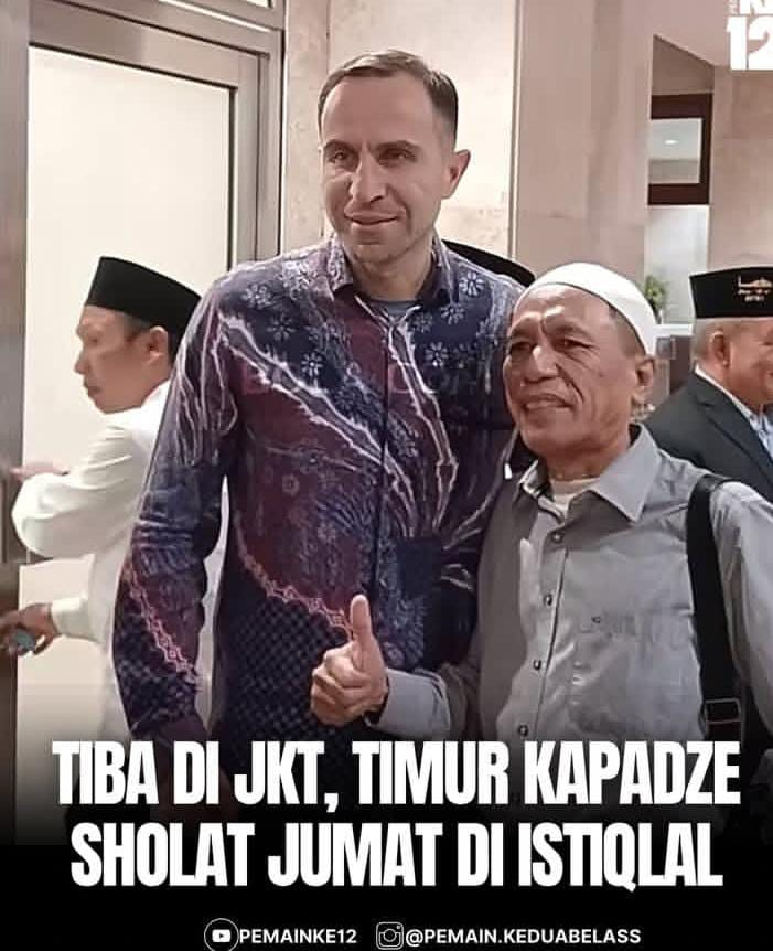 dsi_id's tweet photo. Tiba di JKT, Timur Kapadze sholat Jumat di Istiqlal https://t.co/QaTJtbyvIq