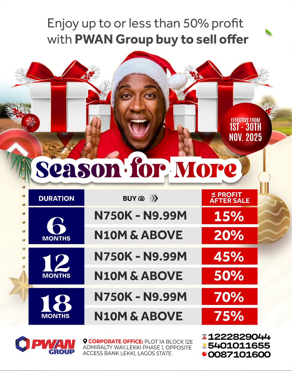 vict15330406's tweet image. Instead of spending everything this season…
Let your money multiply 😌
Buy to Sell with PWAN Group and earn up to 75% profit!

#PWAN #Makingprofits