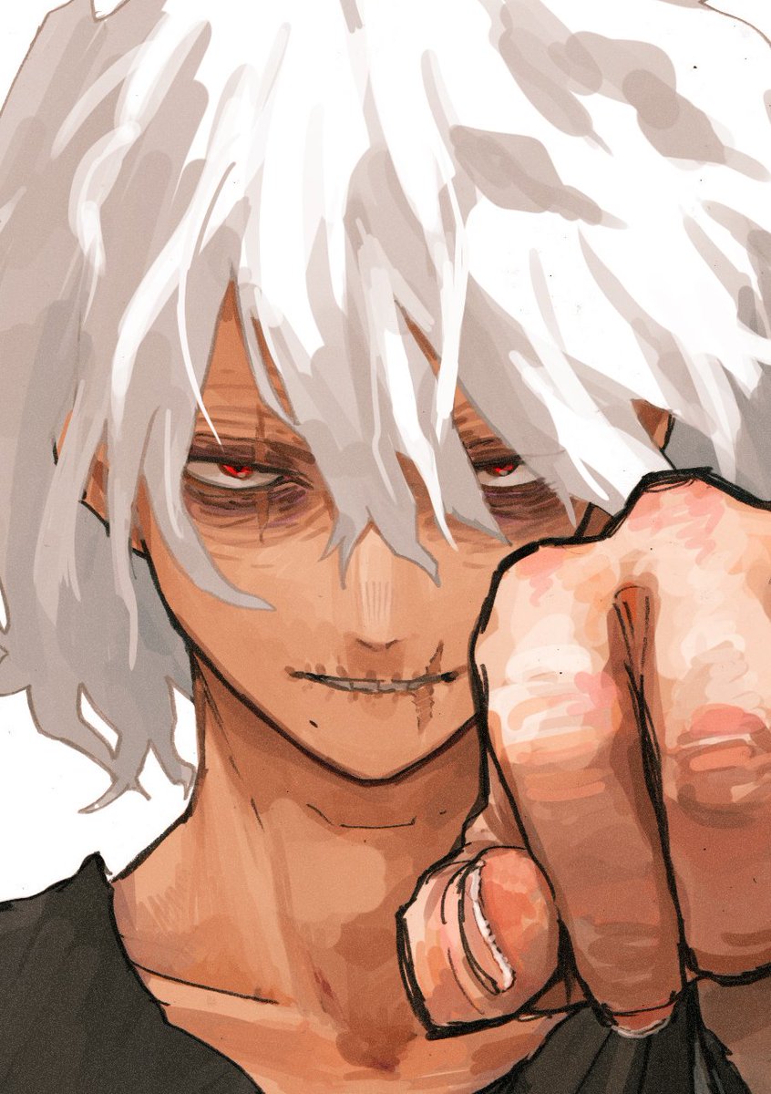 lloftvlly's tweet image. horkoshi making sure we remember he&apos;s got white hair here. idk what bones was thinking with the blue hair