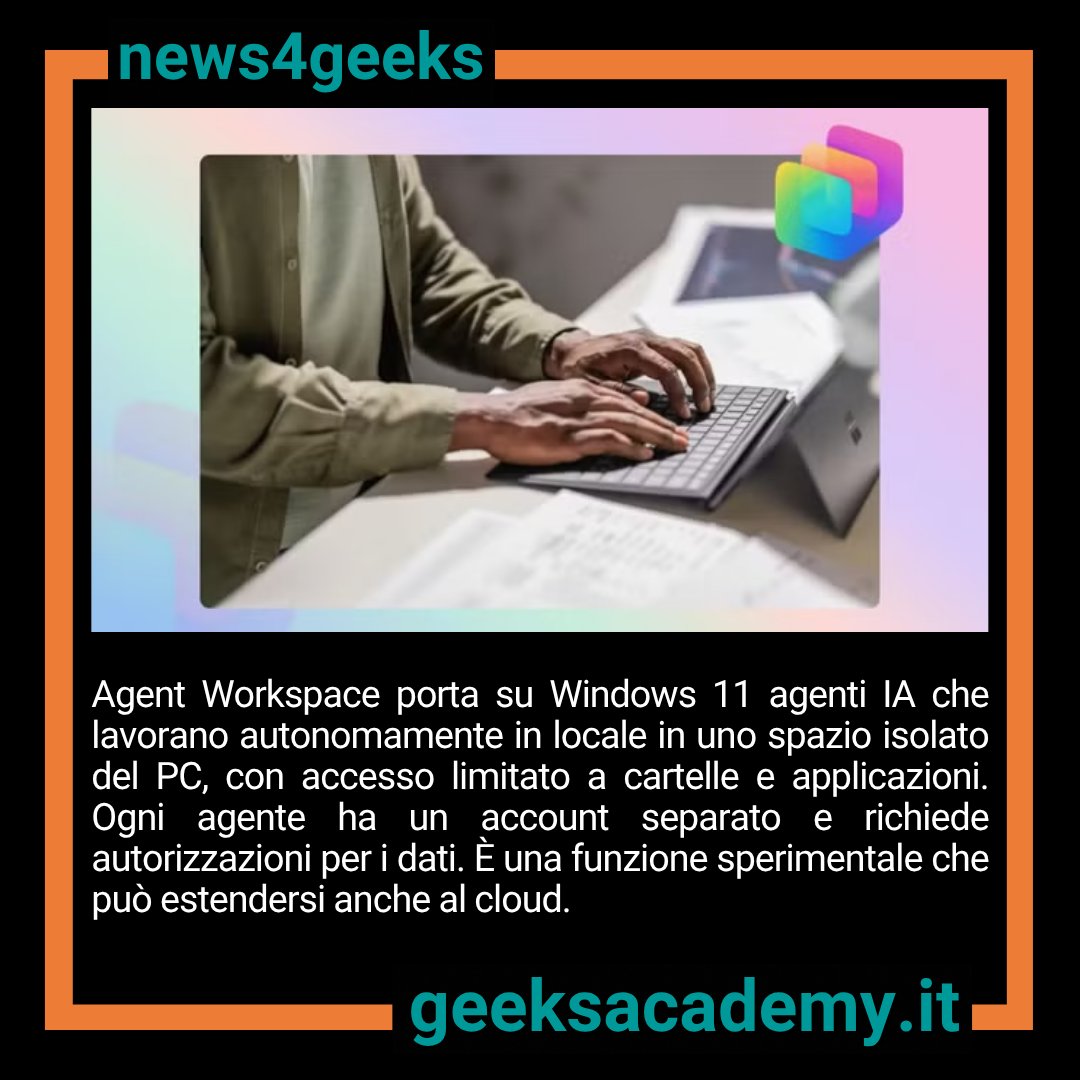 GeeksAcademyEu's tweet image. #geeksacademy #StayGeek!
#AgentWorkspace #Windows11 #agentiIA