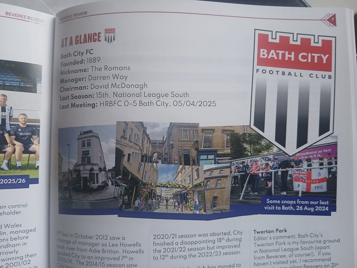 WhittonLoyal's tweet photo. @HAMRICHFC vs @BathCity_FC programme on sale from 1pm today! 40 pages, £3, lots of content 🔵🔴 
Safe travels, Romans! https://t.co/JY8qRWWwXn