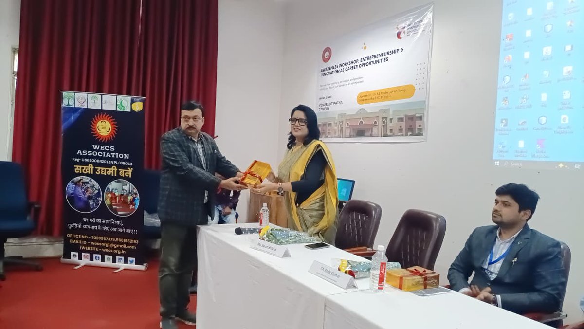 wecspatna's tweet image. Welcome to Wecs Association.
Contact- 7033967379
mail id- wecsorg1@gmail.com
Website- wecs.org.in
&quot;Glimpse of Yuva Udyami Bane Program&quot; held on 21st Nov.2025 at BIT Mesra,Patna.