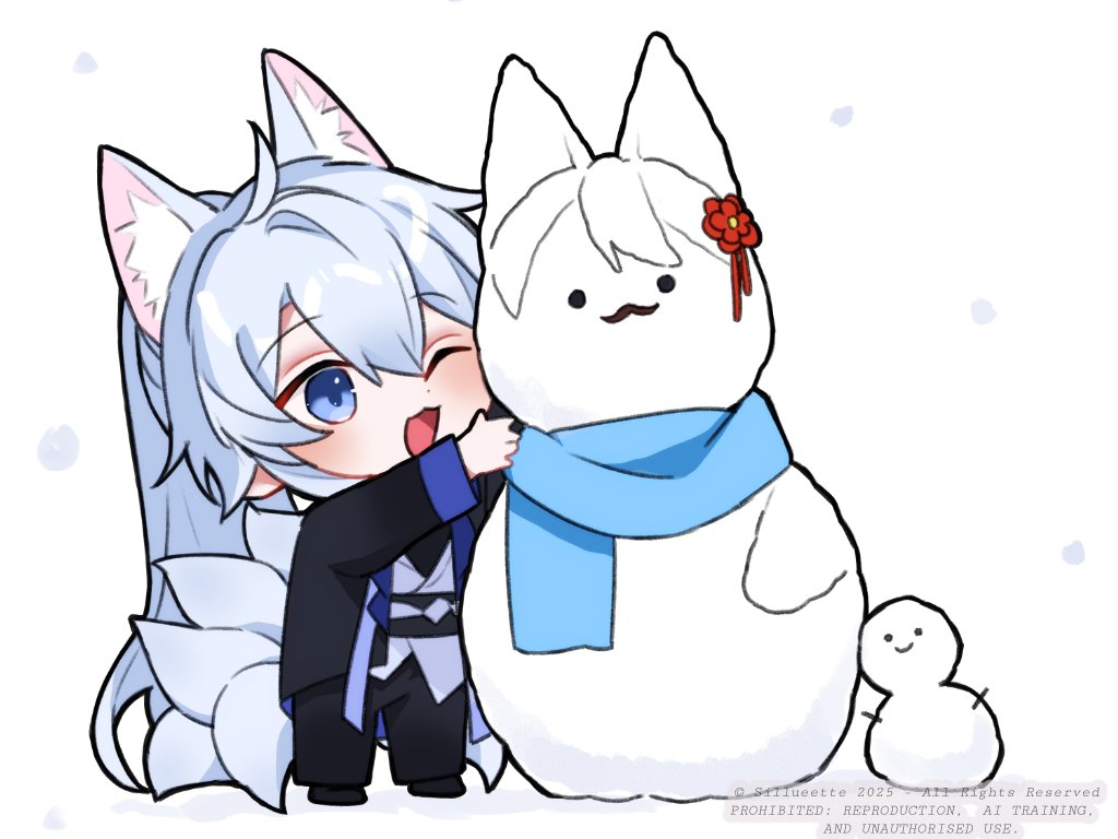 Vgen YCH chibi for <a href="/kyuutenko/">Nine(九天狐) Vtuber ish ☁️🦊 hiatus</a>! ❄️