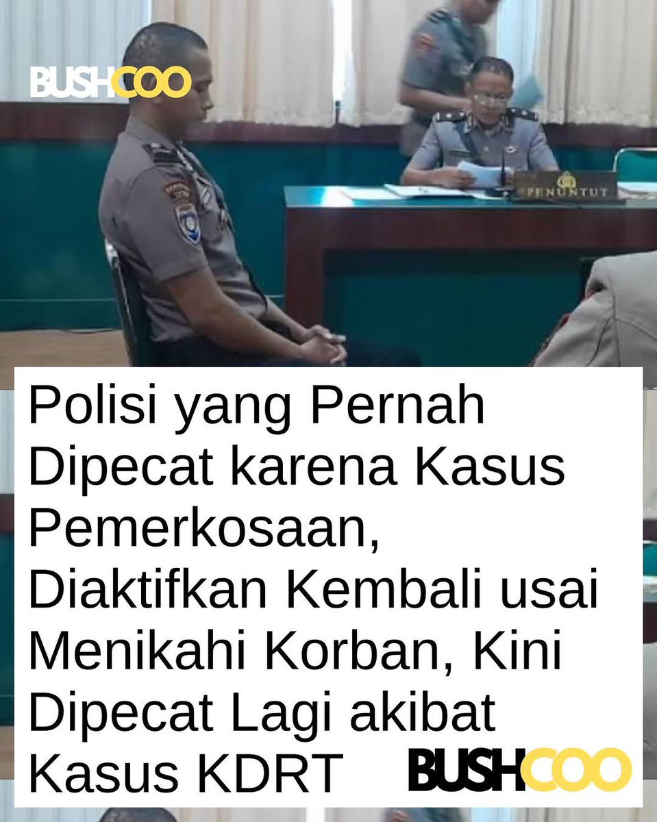 Sungguh Presisi sekali institusi dibawah kanda <a href="/ListyoSigitP/">Listyo Sigit Prabowo</a> 
Ikan busuk dari kepala...

Korban perkosaan di nikahkan dengan pelaku pemerkosaan..itu analoginya gmana? Batal pecat mungkin dl turun modal gede buat masuk ya kanda.

Memang Harapan Rakyat itu hanya ada di DAMKAR!
