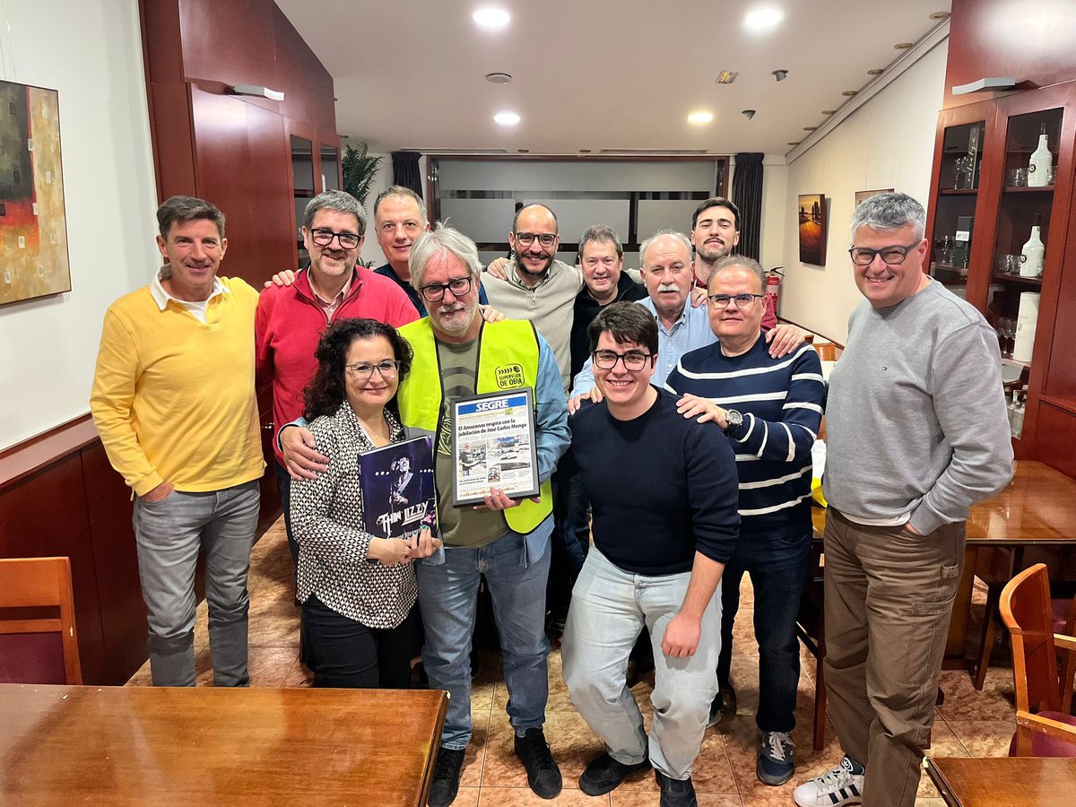 JordiGuardiolaF's tweet photo. En poques setmanes és jubila una patum del periodisme esportiu lleidatà, el José Carlos Monge: un mestre, un referent i un germà gran en els meus inicis. Ahir ens vam reunir una colla de companys per desitjar-li que pugui gaudir d’aquesta nova etapa. https://t.co/gSPwIlCkJu